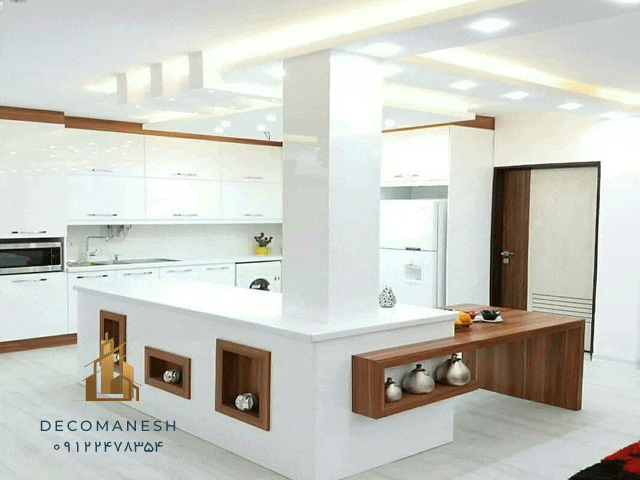 کابینت ام دی اف جذاب با اپن دو طرفه
