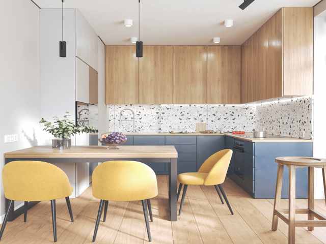 کابینت آشپزخانه به سبک انتقالی