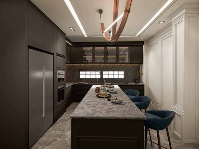 کابینت آشپزخانه سبک نئوکلاسیک