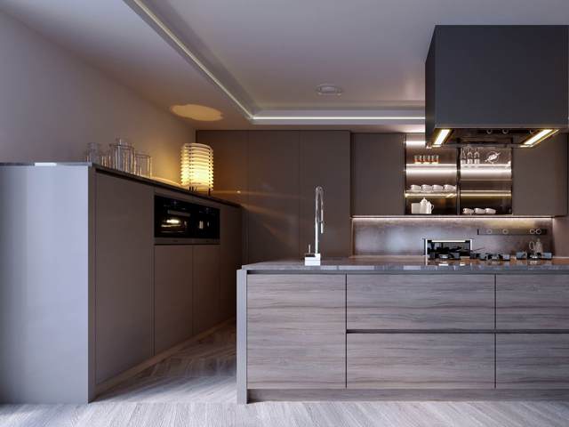 اجرای کابینت با جزیره