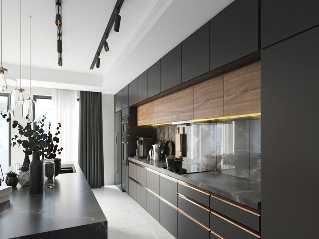 کابینت آشپزخانه خطی یه طرفه