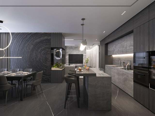 کابینت آشپزخانه طرح پله ای