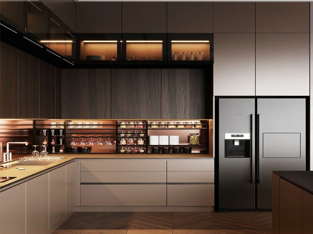 کابینت آشپزخانه با کافی بار