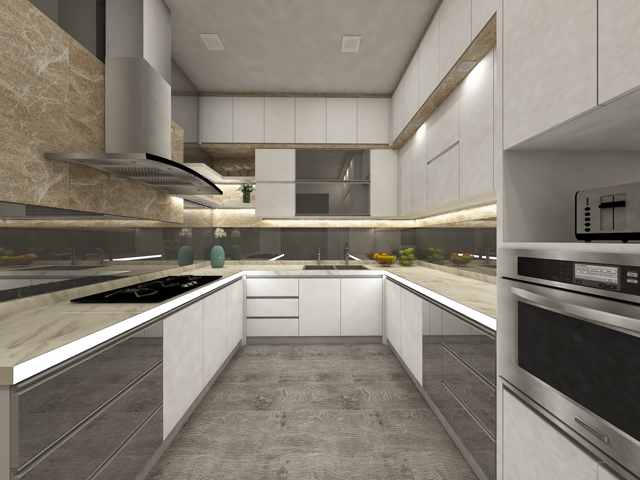 کابینت مربع شکل با تعداد باکس زیاد