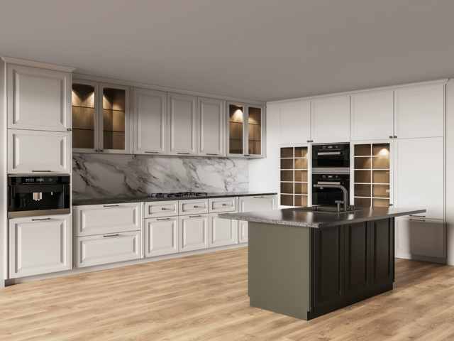 کابینت آشپزخانه با جزیره وسط