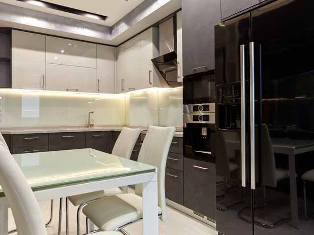 کابینت آشپزخانه ترکیبی جذاب و حرفه ای