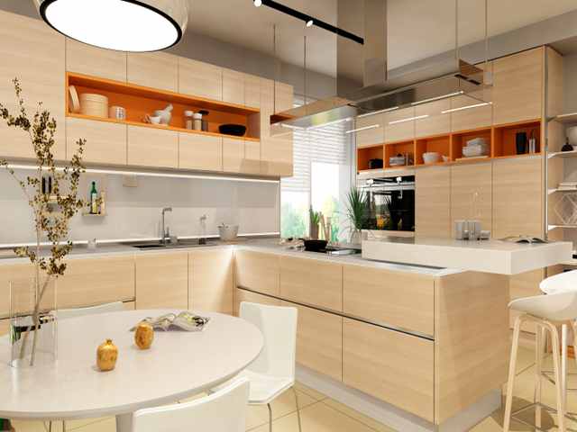 کابینت با باکس های بدون درب