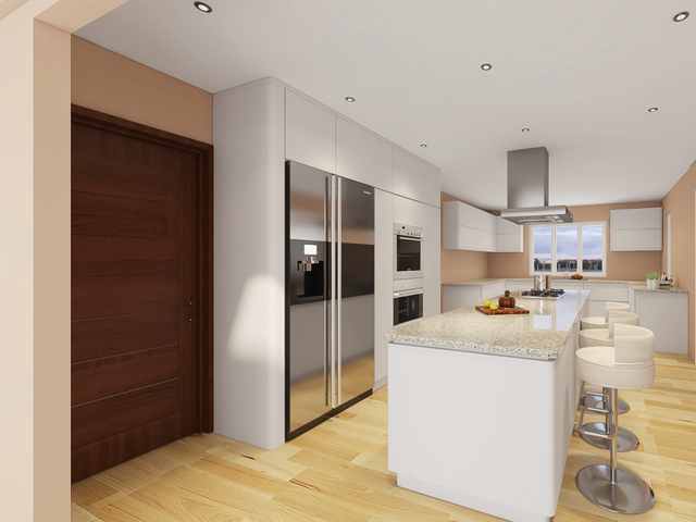 کابینت با پنجره وسط